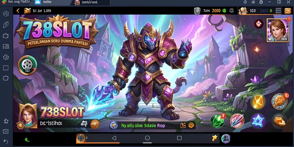 Tampilan gameplay seru di dunia fantasi 738SLOT.