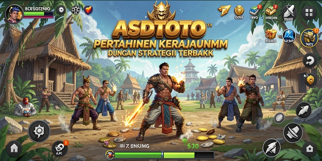 Tangkapan layar gameplay ASDTOTO dengan tower pertahanan yang kuat.