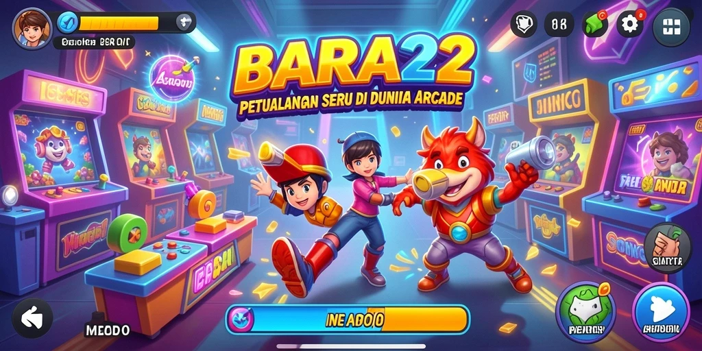 Screenshot BARA22 menampilkan aksi gameplay seru dalam dunia Arcade.