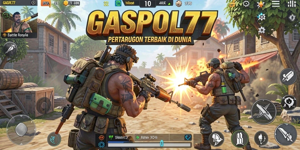 Screenshot menunjukkan aksi seru dalam permainan Battle Royale.