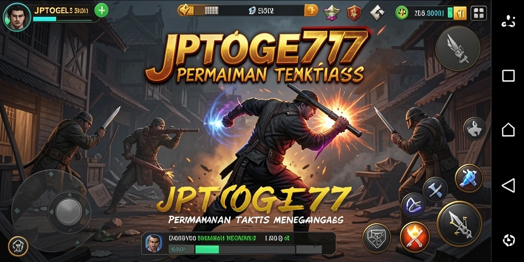 Tampilan dinamis gameplay JPTOGEL77 di medan pertempuran.