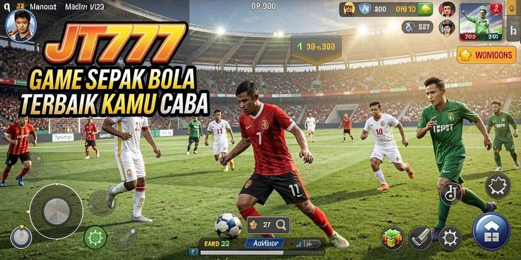Tampilan mendebarkan gameplay sepak bola di JT777.