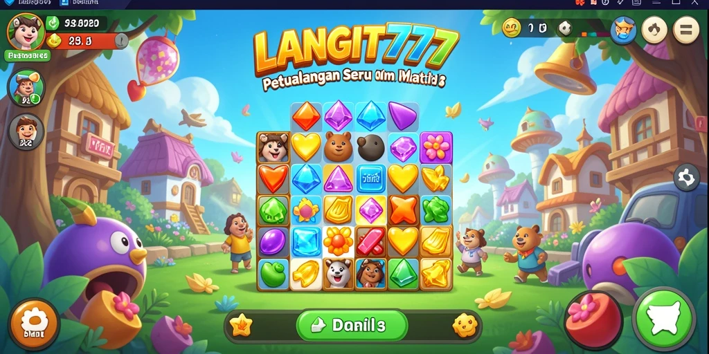 Tampilan menarik dari gameplay seru LANGIT777 yang penuh warna.