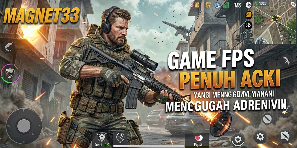 Tampilan screenshot MAGNET33 menampilkan karakter dalam aksi tembak-menembak yang mendebarkan.