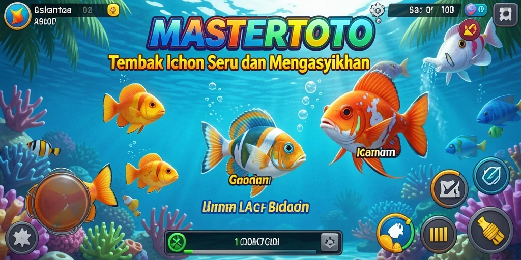 Gameplay MASTERTOTO menampilkan aksi menembak ikan dengan grafis yang memukau.