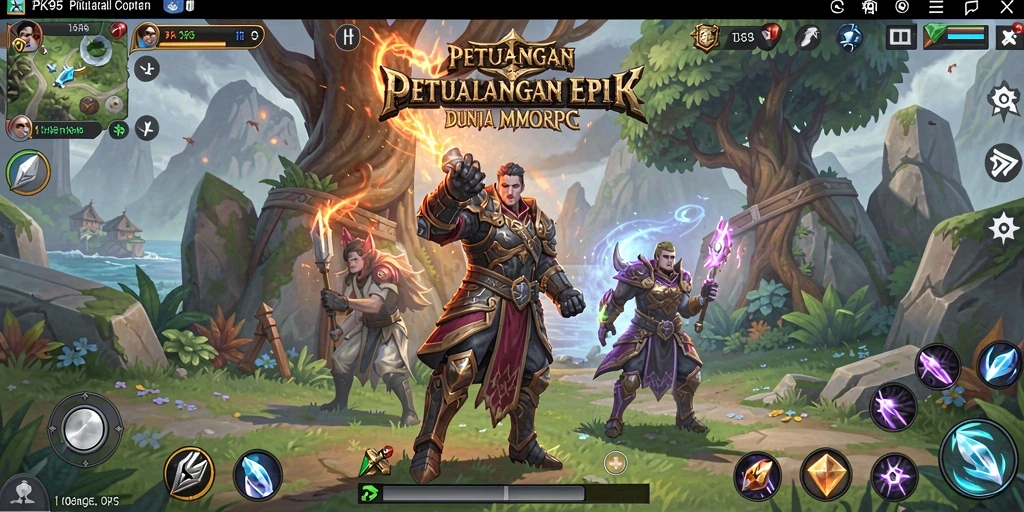 Screenshot gameplay PK95 menampilkan pertempuran seru antara pemain.