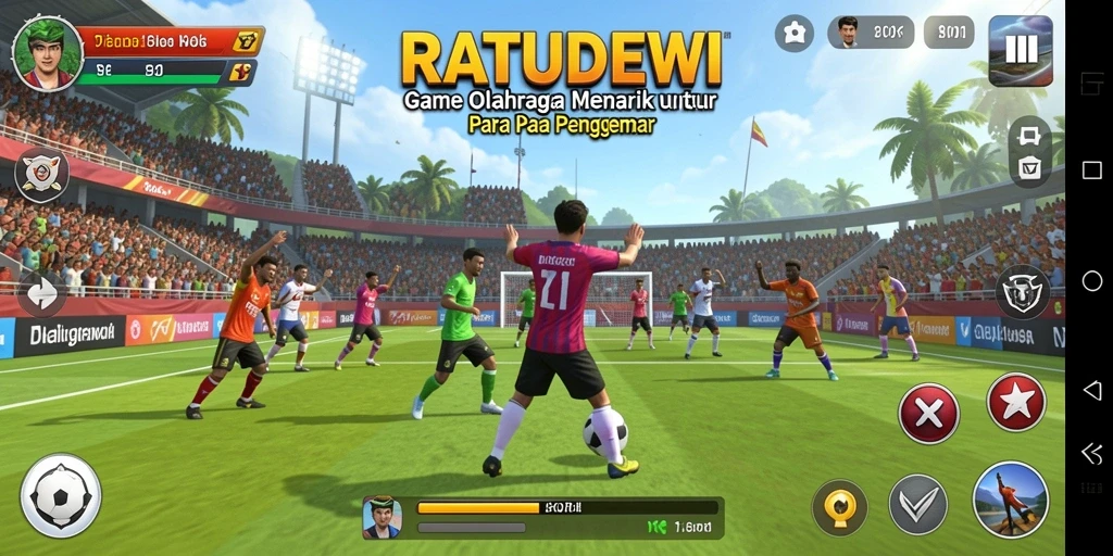 Tangkapan layar menunjukkan gameplay seru saat bermain RATUDEWI.