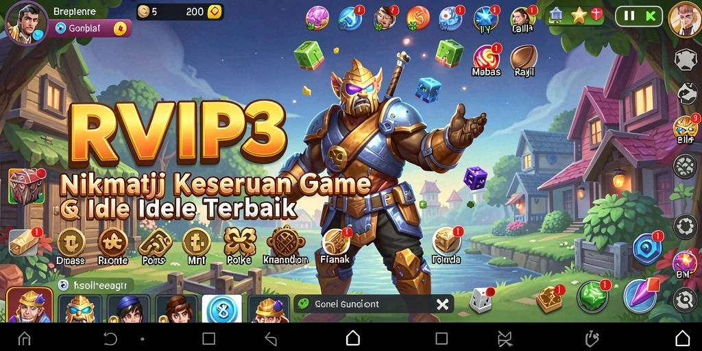 Screenshot menampilkan gameplay seru RVIP3 dalam kategori Idle.