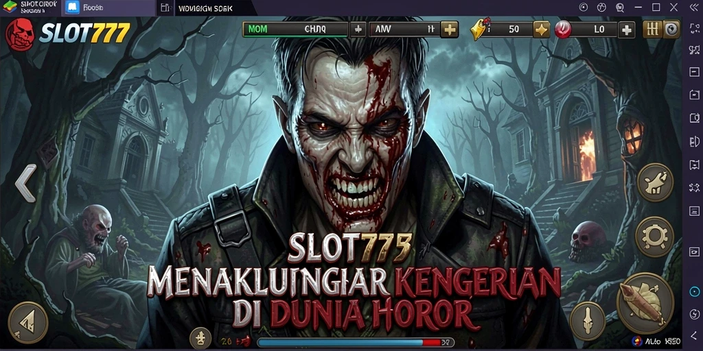 Screenshot utama SLOT777 menampilkan gameplay horor yang mendebarkan.