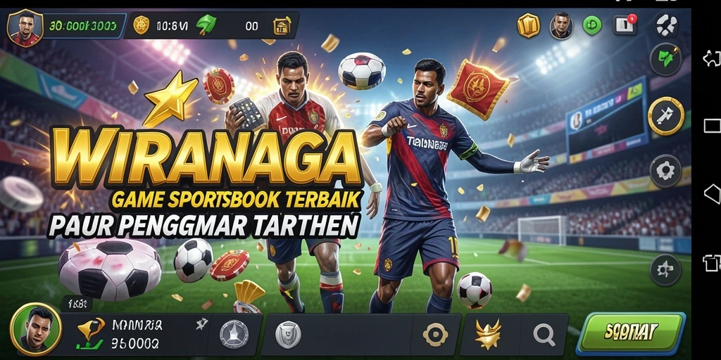 Tampilan dalam permainan taruhan sportsbook yang menarik dan interaktif.