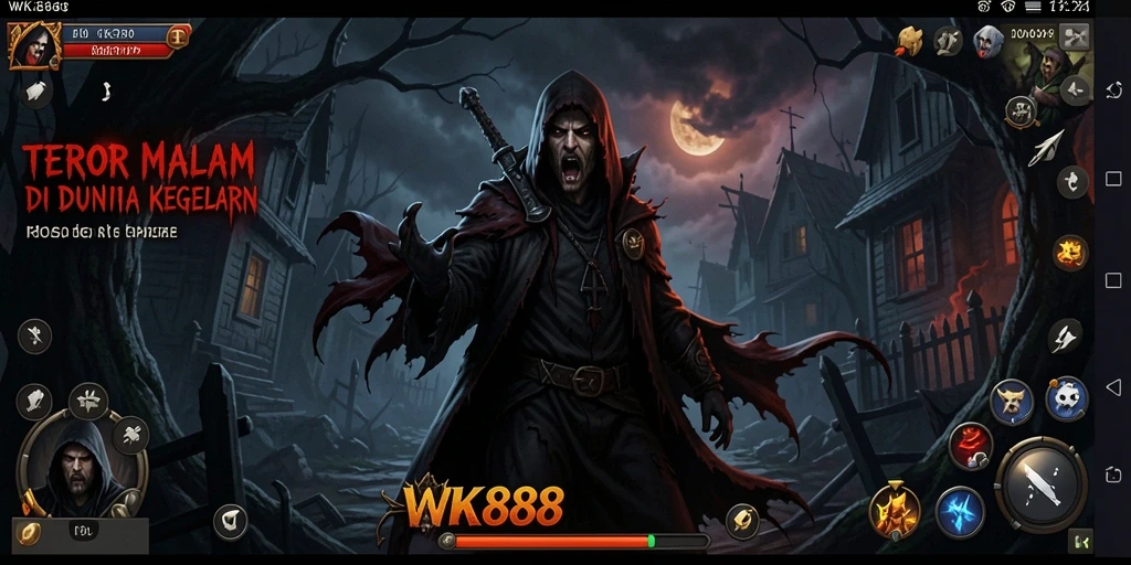 Screenshot gameplay WK888 menampilkan momen ketegangan puncak.